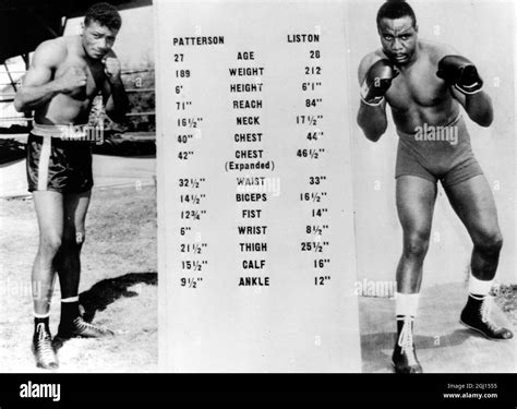 BOXERS FLOYD PATTERSON AND SONNY LISTON ; 22 SEPTEMBER 1962 Stock Photo ...