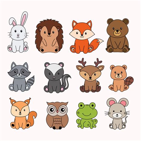 Forest Animals SVG PNG, Fox, Deer, Bear, Rabbit, Forest Nursery ...