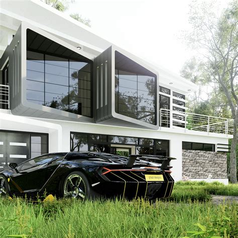 Drawings Modern Luxury Mansions