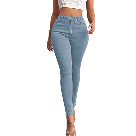 GHSOHS Jeans for Women Pants Blue Denim Pants Womens Jeans Stretch Slim ...