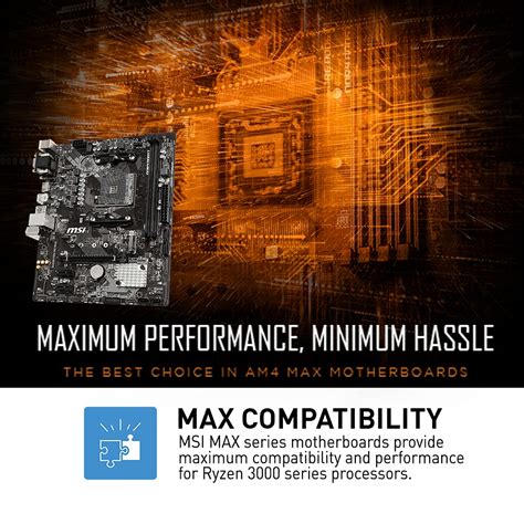 MSI B450M PRO M2 MAX Gaming m-ATX Motherboard Socket-1st 2nd and 3rd ...
