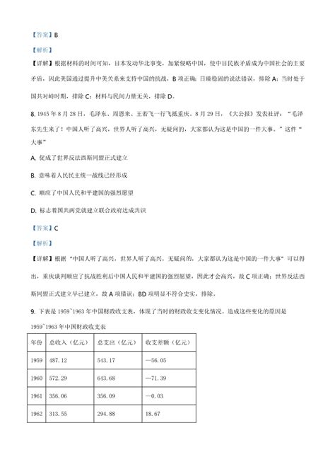 2021重庆八省联考政治试题_高三网
