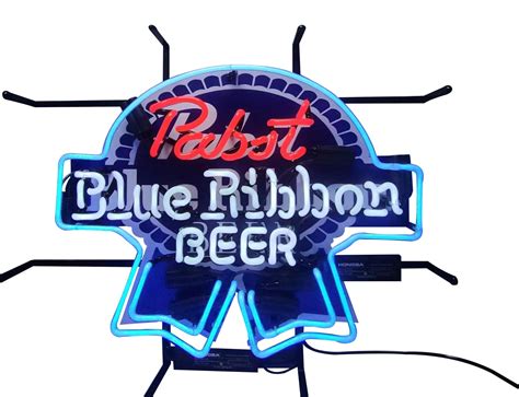 Amazon.com : Neon Signs Beer Bar Pabst Blue Ribbons Glass Neon Signs ...