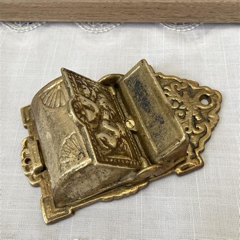 Antique Brass Matchbox Holder, Matchstick Holder, Decorative Match ...
