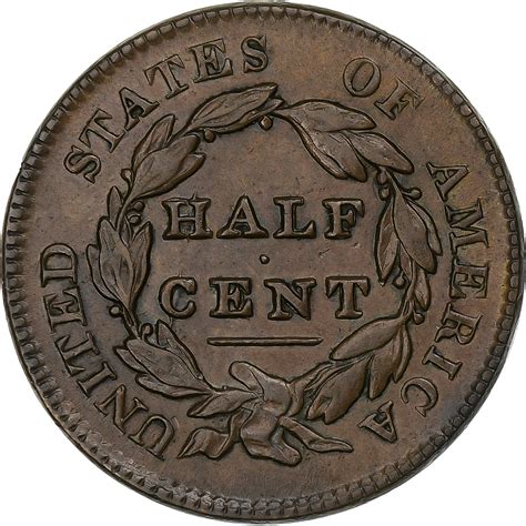 United States, Half Cent, Classic Head, 1829, Philadelphia, Copper,