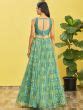 Shop Rocking Green Mirror Work Organza Mehendi Wear Lehenga Choli From ...