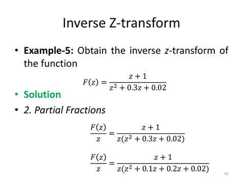 Image result for Discreat Time Signal Inverse Z Transform Example