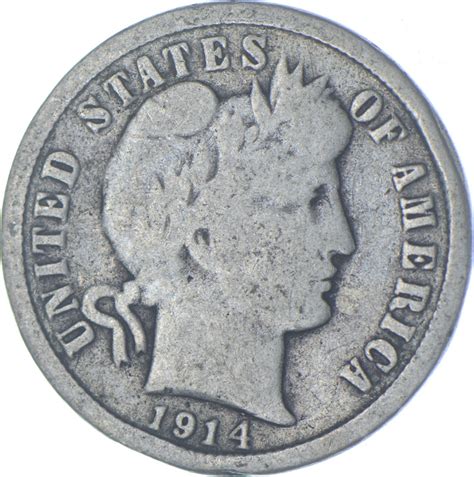 Better 1914-D - US Barber Liberty Silver Dime Coin Collection Lot Set ...