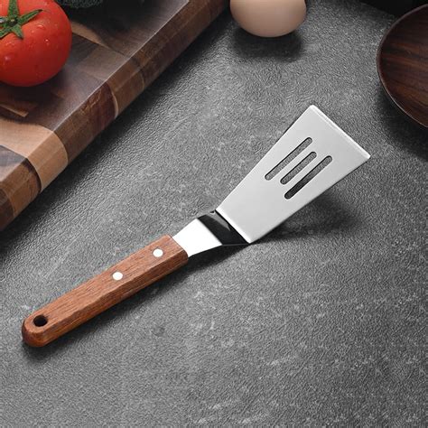 Espátula, pequeña espátula de metal para sartén de hierro fundido ...