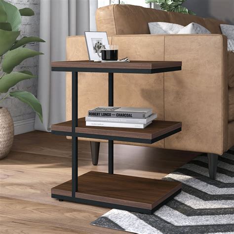 Werc Contemporary Grey 22" Wood 1-Shelf Side Table by Furniture of ...