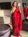 Maroon Heer Viscose Chikankari Saree
