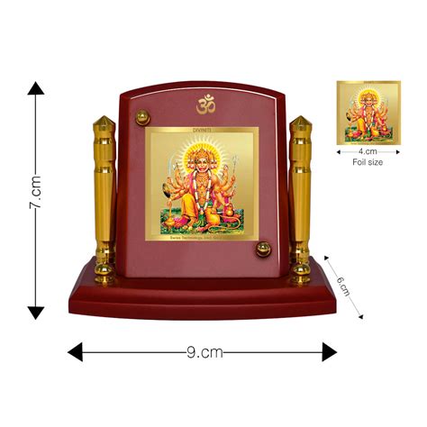 Diviniti 24K Gold Plated Panchmukhi Hanuman For Car Dashboard, Home De ...