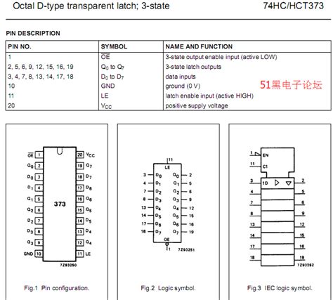 74HC373N芯片引脚图与资料下载 - 资料共享