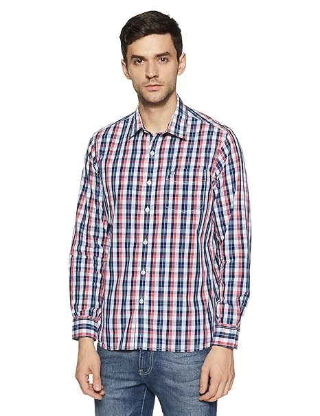 Arrow Sports Men's Checkered Slim Fit Casual Shirt (ASVSH1729_Me. Pink ...