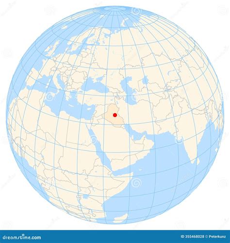 Map Showing the Location of the City Baghdad in Iraq (Western Asia) on ...