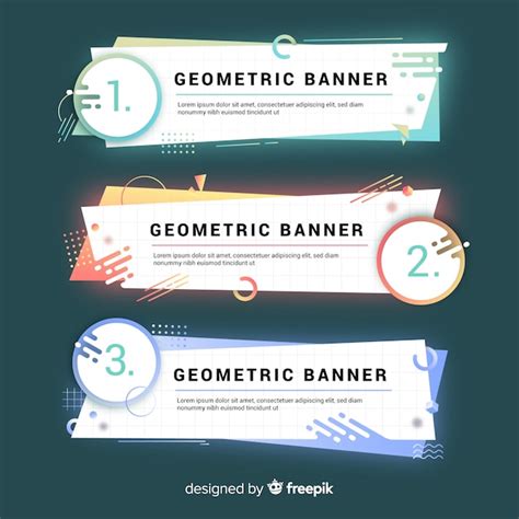 Abstract colourful geometric banners | Premium Vector
