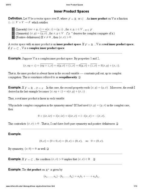 Inner Product Spaces Tutorials 的图像结果