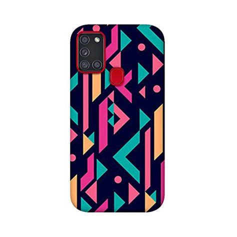 Topper Mobile Cover for Samsung Galaxy A21s - Blue Pattern Printed Back ...