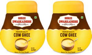 SHREE DWARKADHISH 2 Liter Premium Desi Cow Ghee (1 Liter Pack of 2 ...