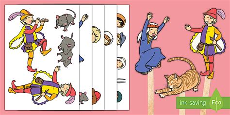 The Pied Piper Stick Puppets