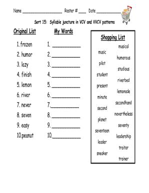 Fillable Online Date Sort 17 Sorting Sheet Fax Email Print - pdfFiller