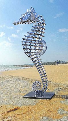 玻璃钢海马雕塑水池水景仿砂岩动物喷泉喷水雕塑海洋动物雕塑摆件-阿里巴巴