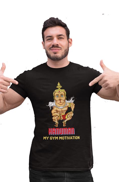 Hanuman - Men's Gym Black T-shirt – Letshandcraft