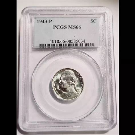 1943 Nickel Jefferson PCGS MS-66 - Bob Paul Rare Coins
