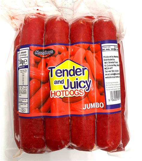 MANDHEY'S TENDER JUICY HOTDOG JUMBO 750 g BBE: 07/09/2026 - S&R ...
