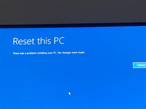 Image result for Cannot Reset Windows 10