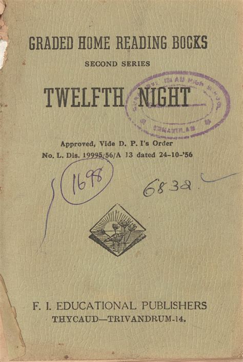 1963 - Twelfth Night - ഗ്രന്ഥപ്പുര (Granthappura) blog