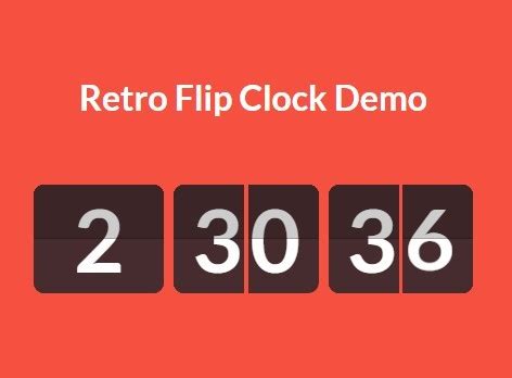 Creating A Retro Flip Clock with jQuery And CSS3 | jQuery Plugin