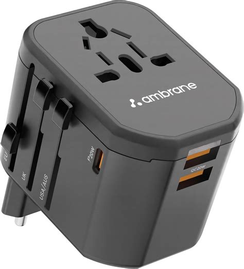 Ambrane Universal Travel Adapter Charger with 65W Laptop/MacBook ...