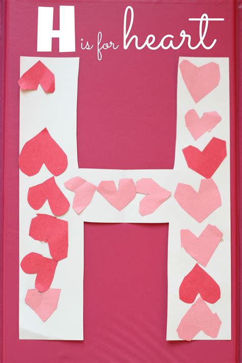 H = Heart. The kids used hearts to make the letter H. | Preschool ...
