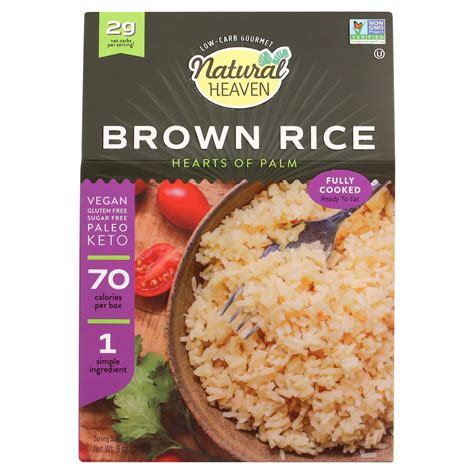 Natural Heaven Low Carb Rice, Hearts of Palm Brown Rice, Keto, Vegan, 9 ...