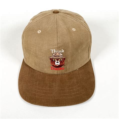 Vintage 90's Think Thanks Smokey the Bear Hat – CobbleStore Vintage