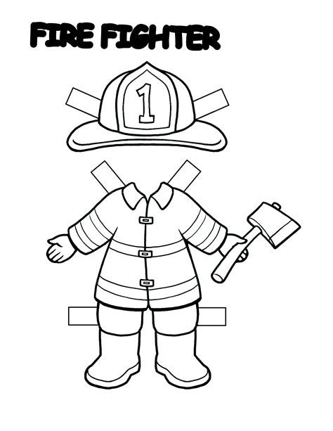 Printable Firefighter Craft