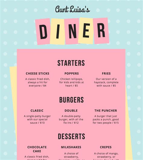 Image result for Free Menu Making