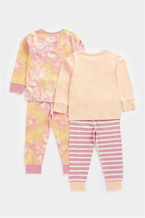 Mothercare Girls Natural, Breathable Cotton Jersey Pyjama Set - Multi