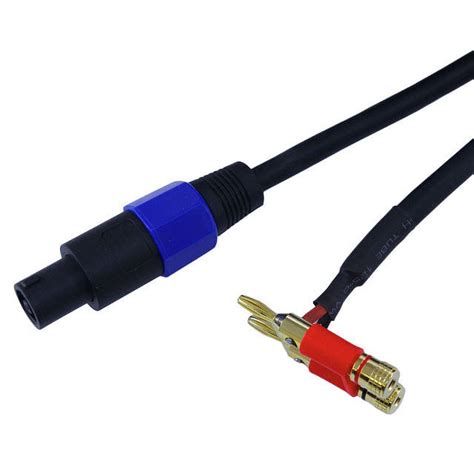 12 Gauge Speaker Cable 10ft long: Speakon - Banana - Walmart.com
