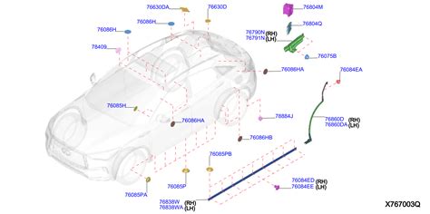 Infiniti QX55 Clip Weatherstrip. WAGON, RH, LH - 80850-CA00A | INFINITI ...