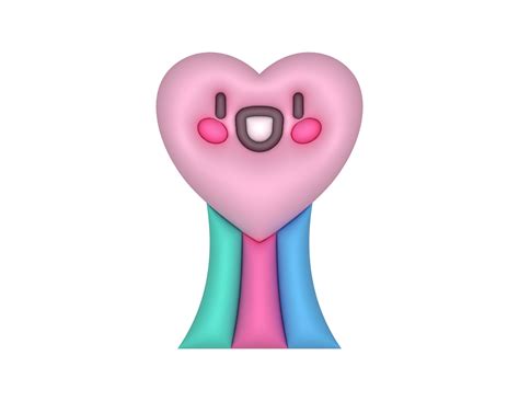 3d Pink Cute Heart Emoji Or Shooting Star Emoji 28115426 PNG