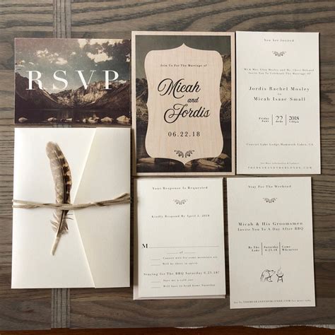 Image result for DIY Rustic Wedding Invitations