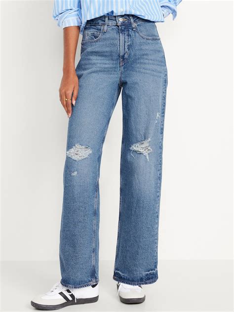 Extra High-Waisted Button-Fly Wide-Leg Jeans | Old Navy