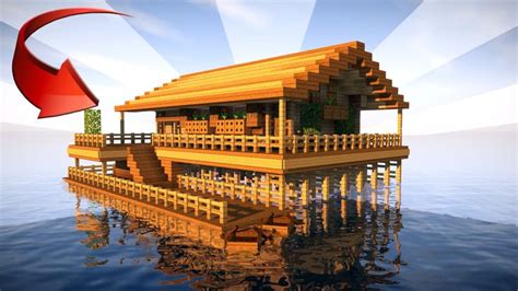 minecraft water house blueprints