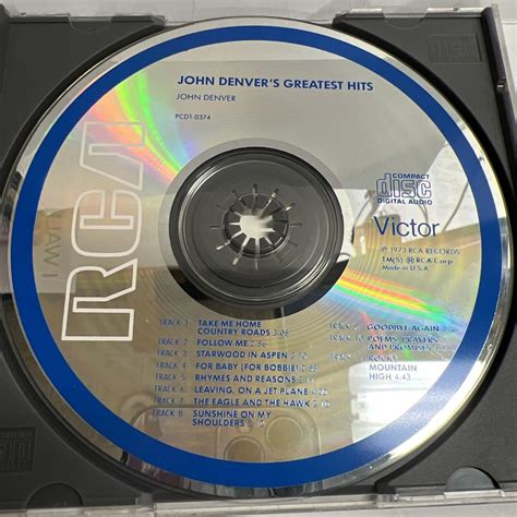 John Denver's Greatest Hits (CD, 1973, RCA) | eBay