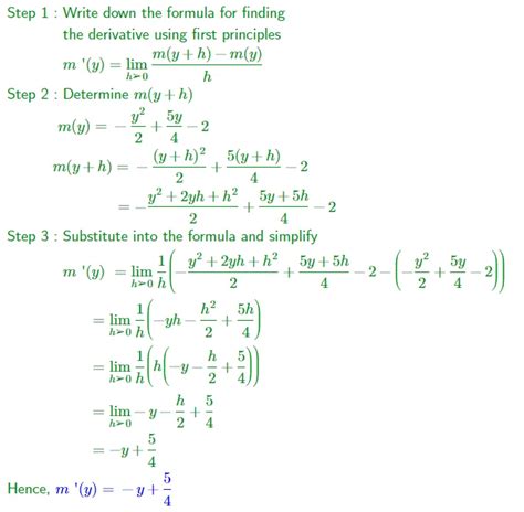 Differentiation Finding Gradient Function by Using First Principle 的图像结果