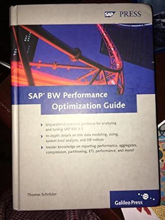 Buy SAP BW Performance Optimization Guide Book Online at Low Prices in ...