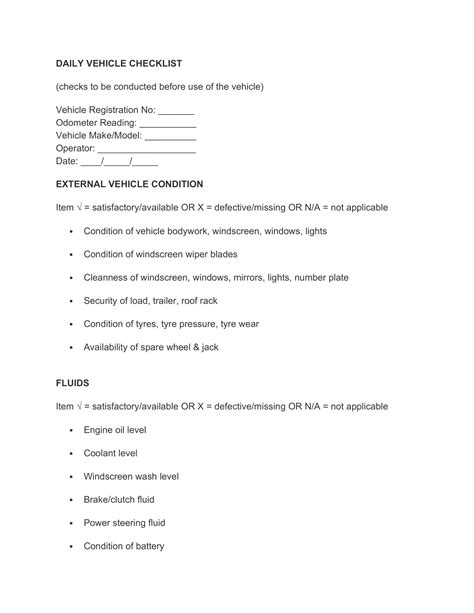Mo Vehicle Inspection Checklist at Lucille Stone blog
