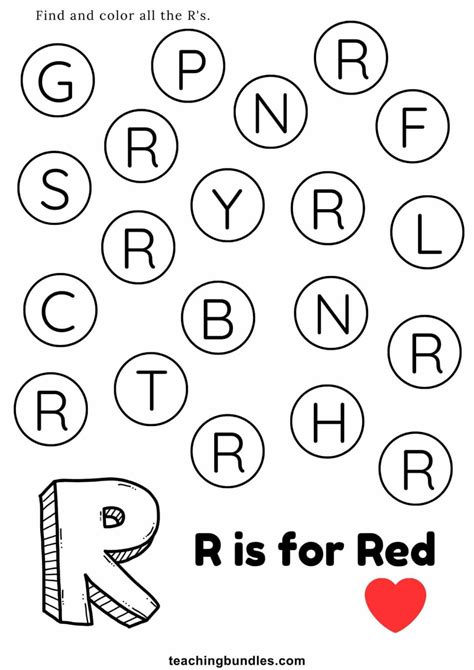 Image result for Color Red Worksheet